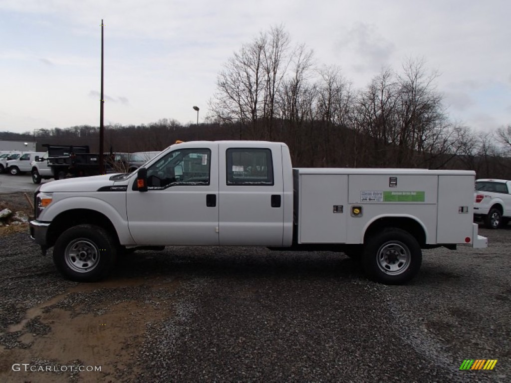 Oxford White 2013 Ford F350 Super Duty XL Crew Cab 4x4 Utility Truck Exterior Photo #78338850