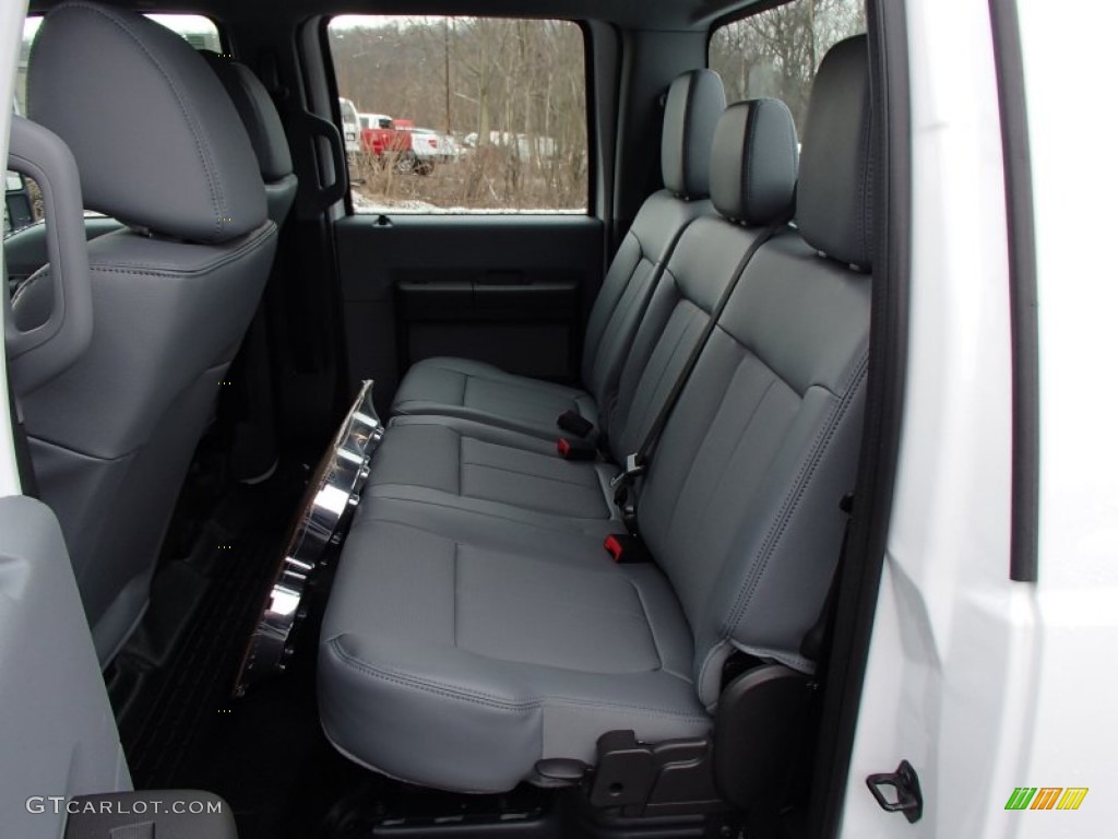 Steel Interior 2013 Ford F350 Super Duty XL Crew Cab 4x4 Utility Truck Photo #78339044