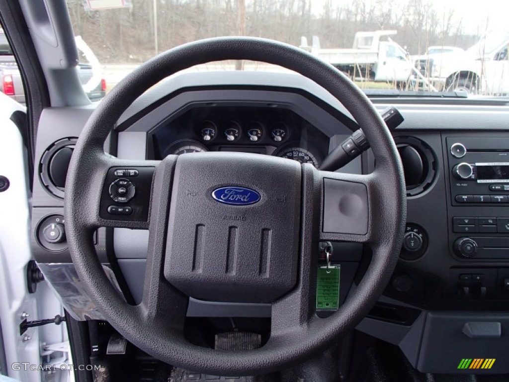 2013 Ford F350 Super Duty XL Crew Cab 4x4 Utility Truck Steel Steering Wheel Photo #78339108