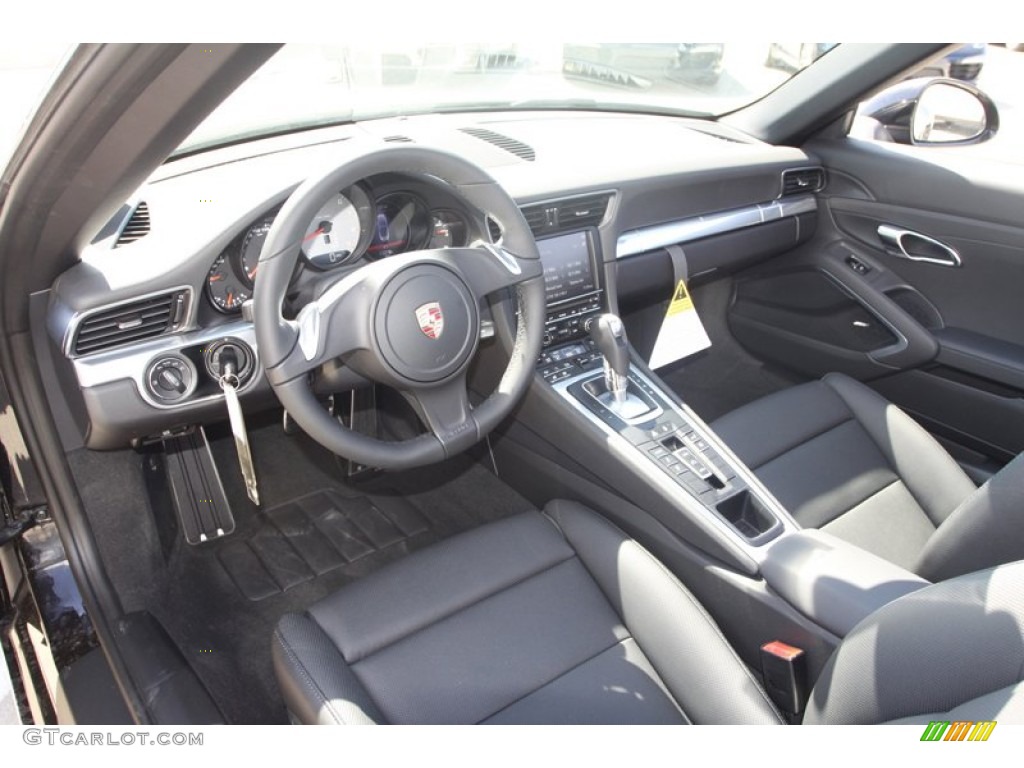 Black Interior 2013 Porsche 911 Carrera S Cabriolet Photo #78339114