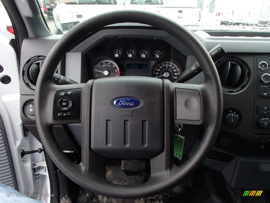 2013 Ford F250 Super Duty XL SuperCab 4x4 Steel Steering Wheel Photo #78339825