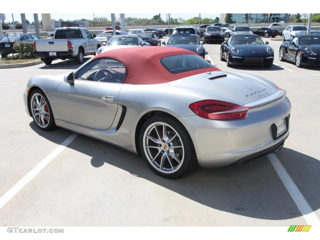 2013 Boxster S - Platinum Silver Metallic / Carrera Red Natural Leather photo #8