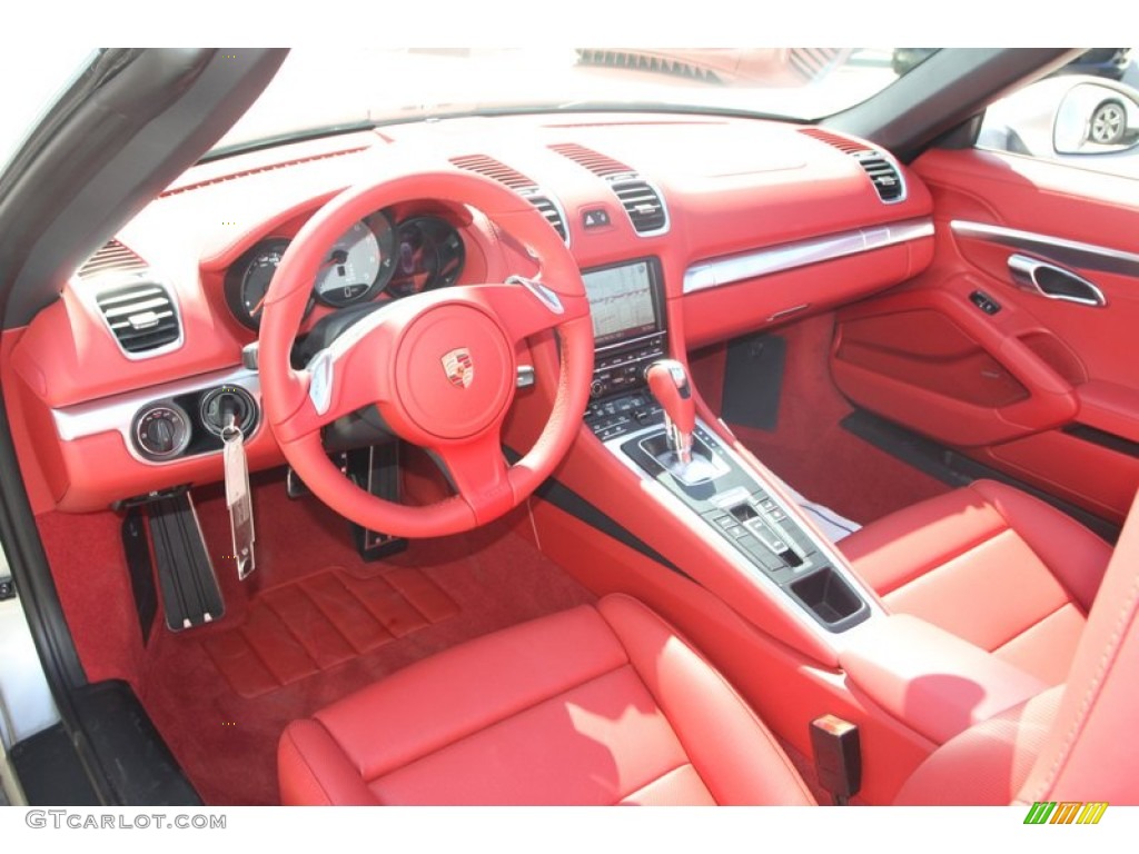 Carrera Red Natural Leather Interior 2013 Porsche Boxster S Photo #78340609
