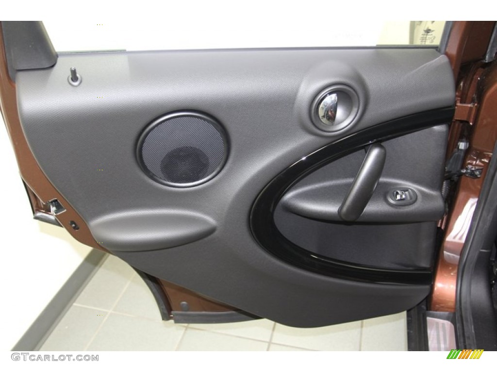 2013 Mini Cooper S Countryman ALL4 AWD Carbon Black Door Panel Photo #78340749