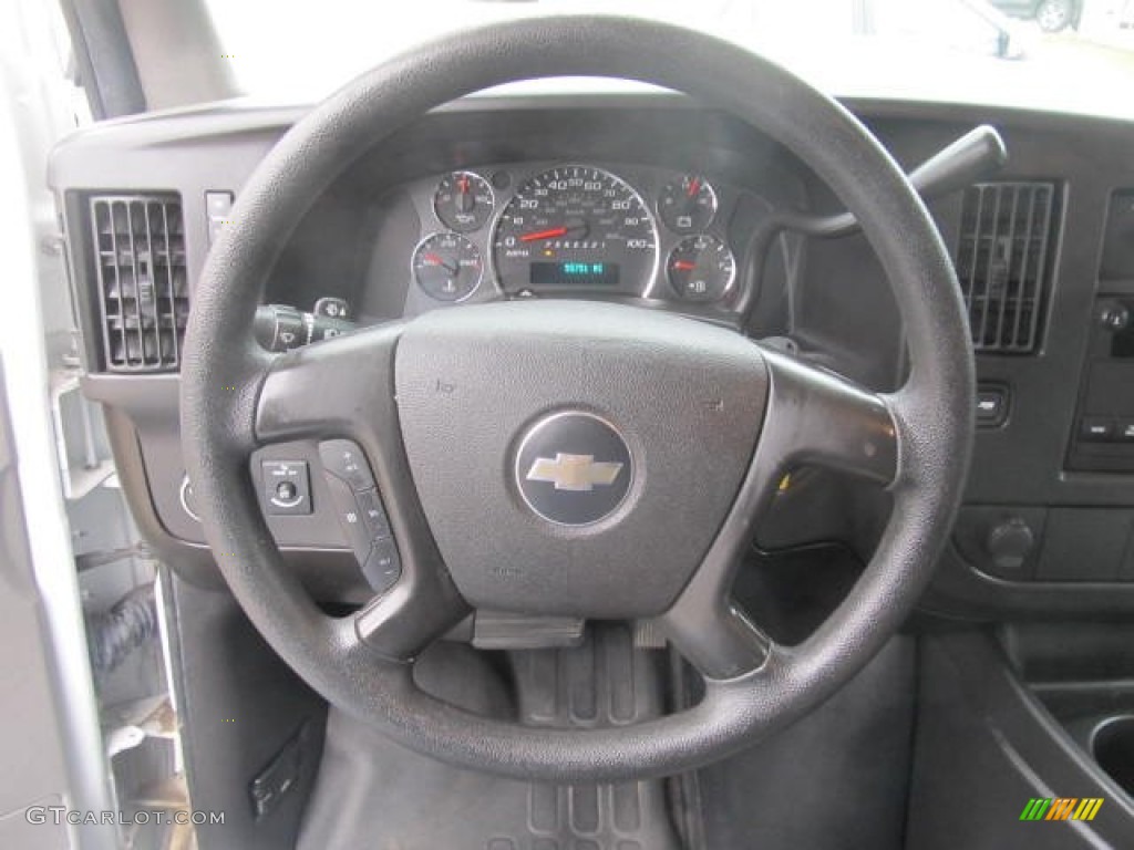 2009 Chevrolet Express 1500 Cargo Van Medium Pewter Steering Wheel Photo #78341246