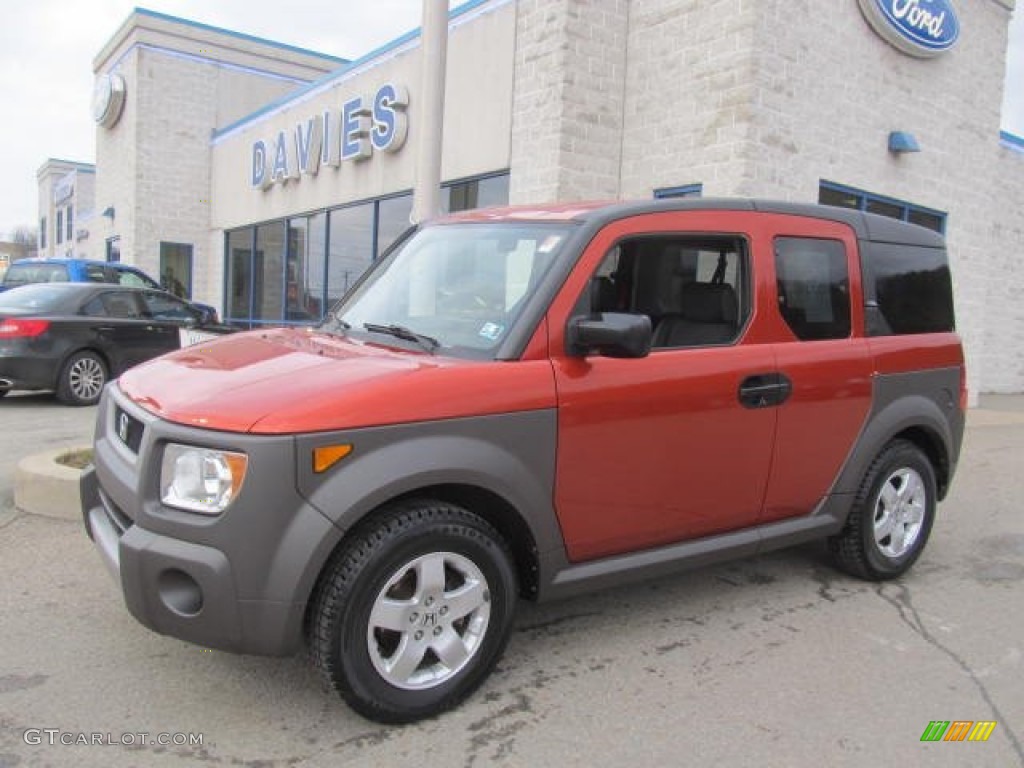 2005 Element EX AWD - Sunset Orange Pearl / Black/Gray photo #1