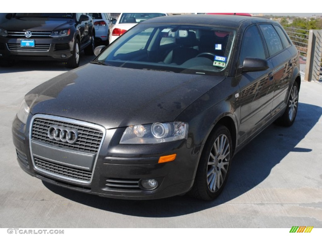 2007 A3 2.0T - Lava Grey Pearl Effect / Black photo #3