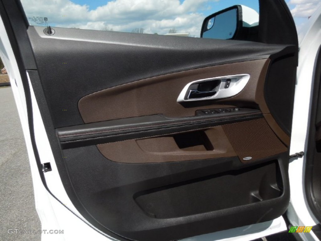 2013 Chevrolet Equinox LT Brownstone/Jet Black Door Panel Photo #78343548
