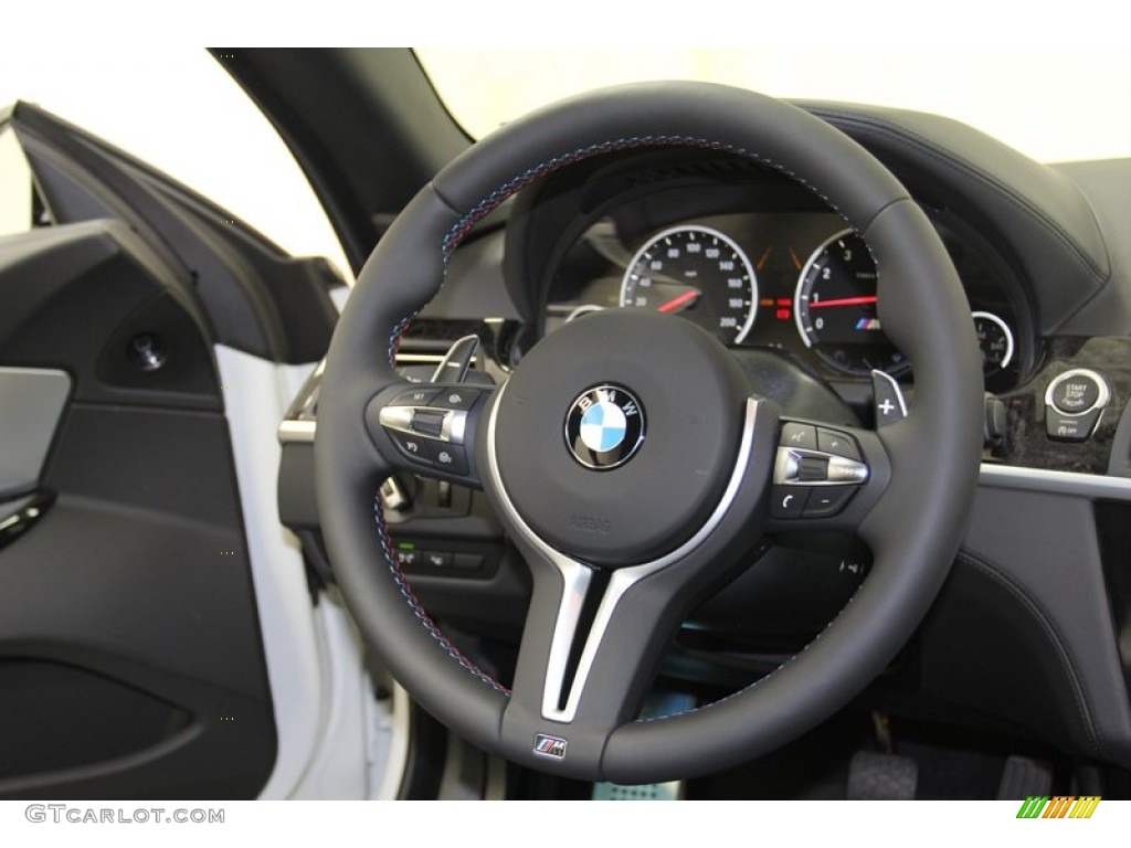 2013 BMW M6 Convertible Black Steering Wheel Photo #78345218