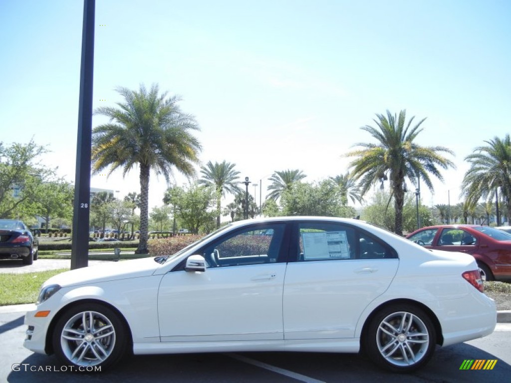 Polar White 2013 Mercedes-Benz C 250 Sport Exterior Photo #78345614