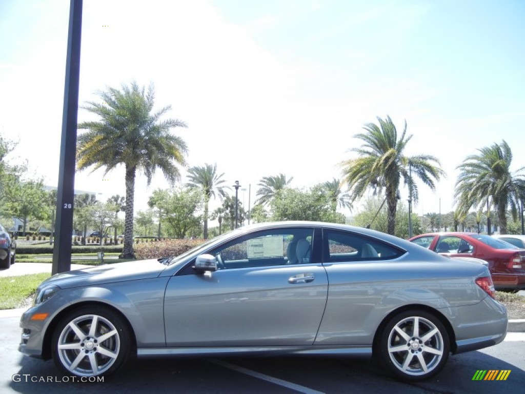 2013 C 350 Coupe - Palladium Silver Metallic / Ash/Black photo #2