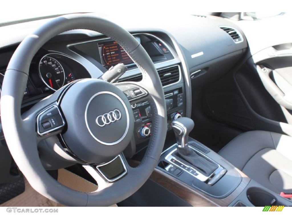 2013 Audi A5 2.0T Cabriolet Black Dashboard Photo #78348067