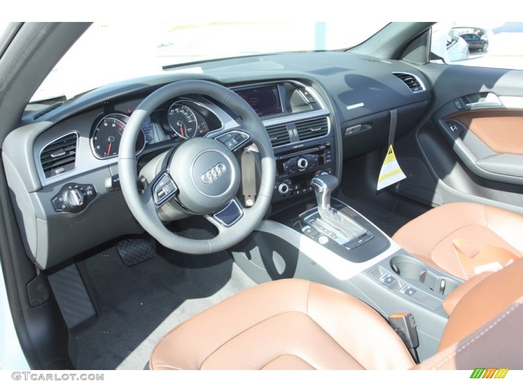 Chestnut Brown Interior 2013 Audi A5 2.0T Cabriolet Photo #78348624