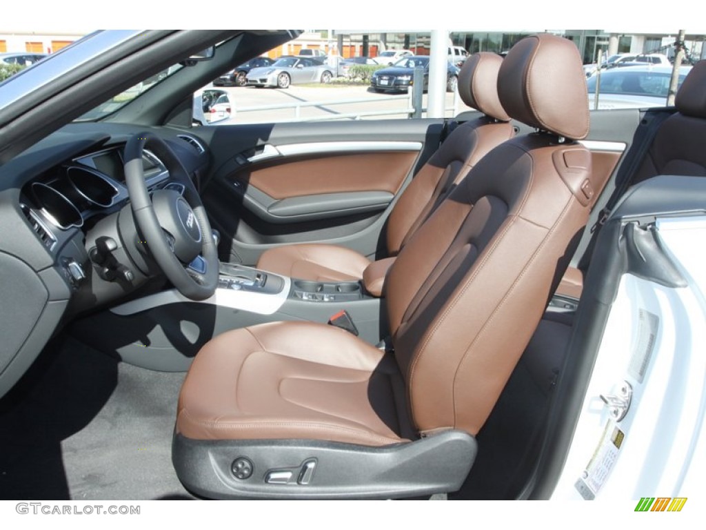 Chestnut Brown Interior 2013 Audi A5 2.0T Cabriolet Photo #78348642
