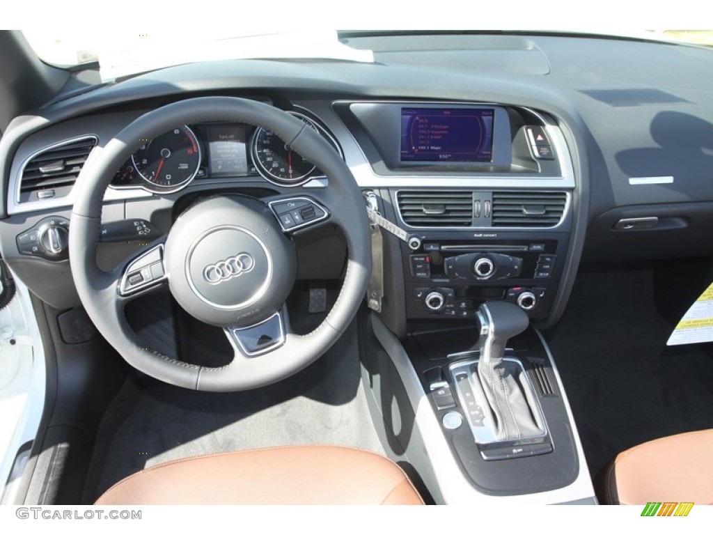 2013 Audi A5 2.0T Cabriolet Chestnut Brown Dashboard Photo #78348691