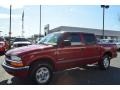 2001 Dark Cherry Red Metallic Chevrolet S10 LS Crew Cab 4x4  photo #6