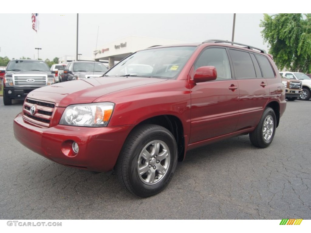 Salsa Red Pearl 2007 Toyota Highlander V6 4WD Exterior Photo #78349411