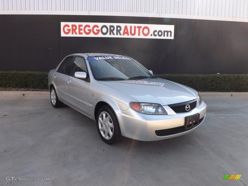 2003 Protege LX - Sunlight Silver Metallic / Off Black photo #1