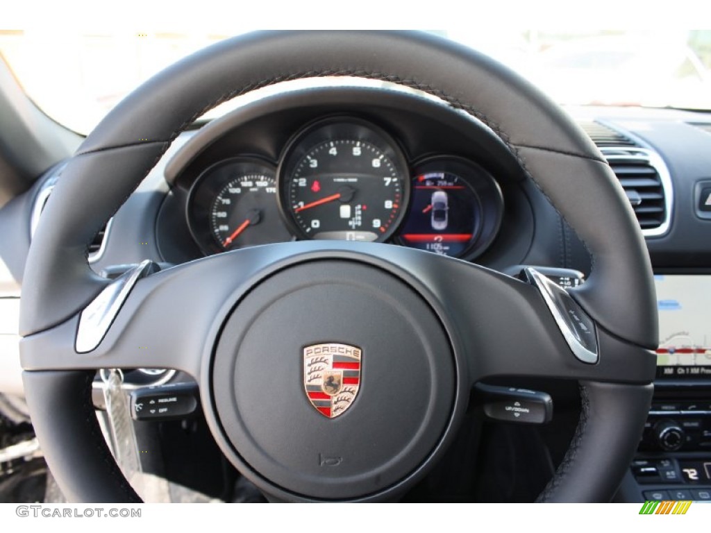 2013 Porsche Boxster Standard Boxster Model Black Steering Wheel Photo #78350196