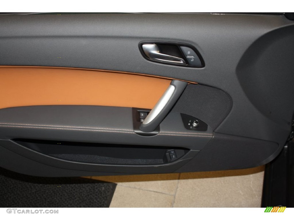 2013 Audi TT S 2.0T quattro Roadster Madras Brown Baseball Optic Leather Door Panel Photo #78350597