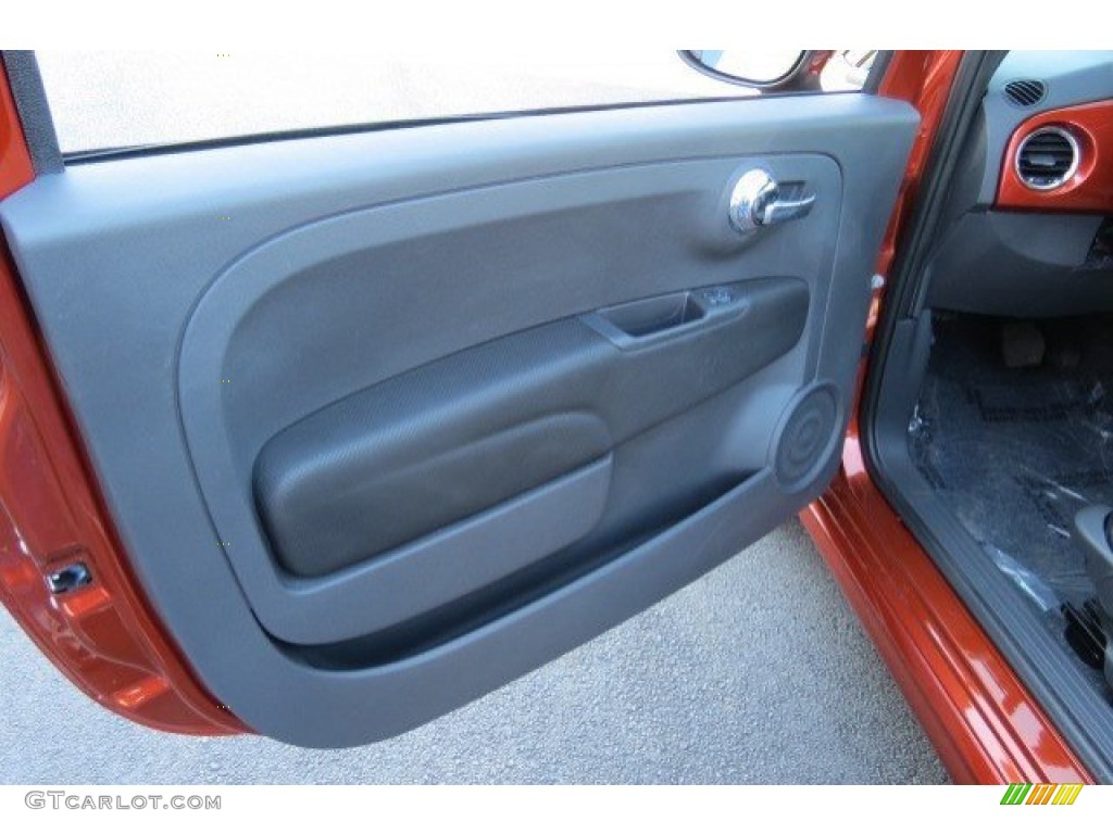 2012 Fiat 500 Sport Sport Tessuto Nero/Nero (Black/Black) Door Panel Photo #78350697