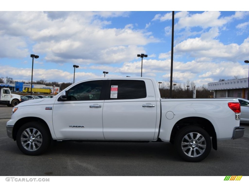 2013 Tundra Platinum CrewMax - Super White / Black photo #2