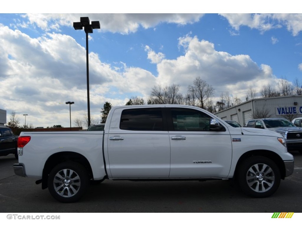 2013 Tundra Platinum CrewMax - Super White / Black photo #6