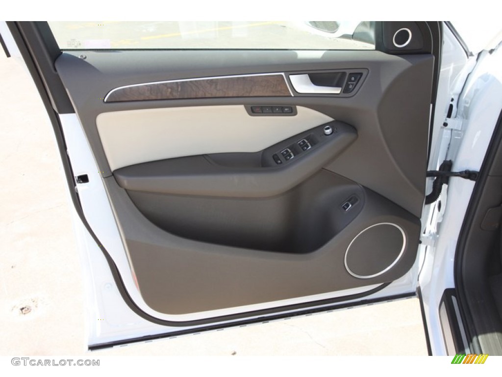 2013 Audi Q5 3.0 TFSI quattro Pistachio Beige Door Panel Photo #78353241