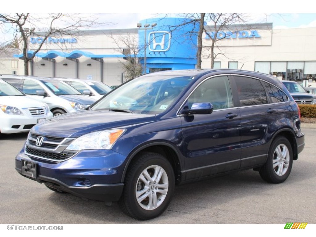 2010 CR-V EX-L AWD - Royal Blue Pearl / Gray photo #1