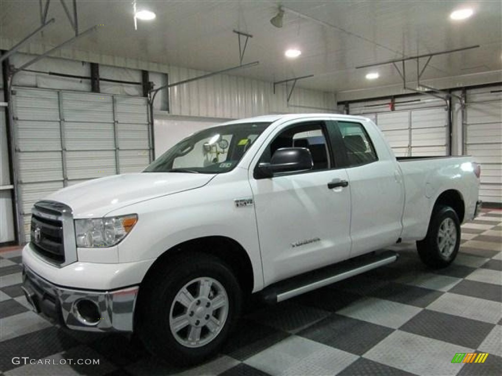 2011 Tundra Double Cab - Super White / Graphite Gray photo #4