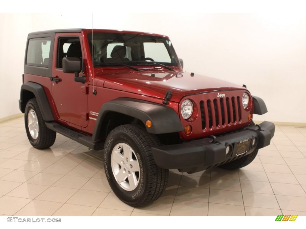 Deep Cherry Red Crystal Pearl Jeep Wrangler