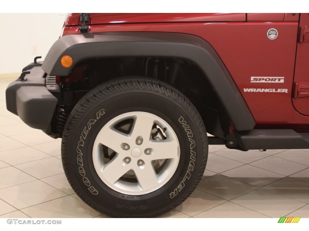 2012 Wrangler Sport S 4x4 - Deep Cherry Red Crystal Pearl / Black photo #14