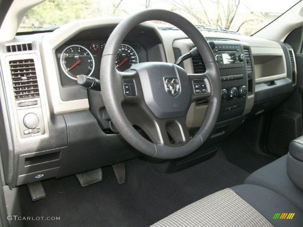 2012 Dodge Ram 1500 ST Quad Cab Dark Slate Gray/Medium Graystone Dashboard Photo #78358554