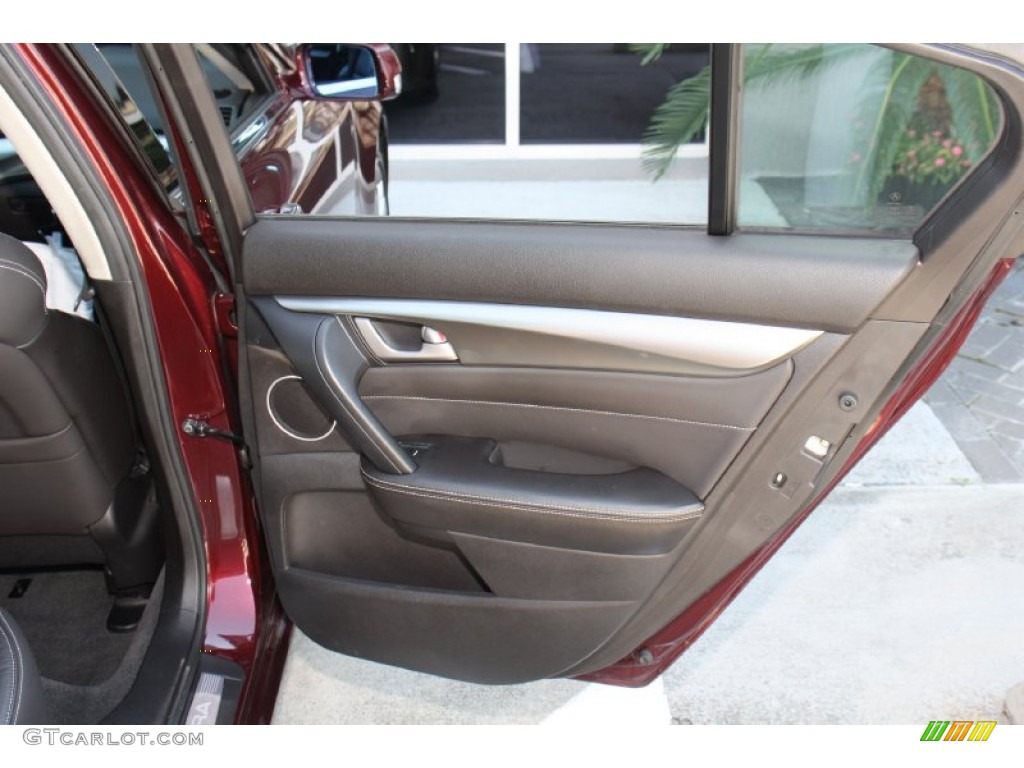 2010 Acura TL 3.7 SH-AWD Technology Ebony Door Panel Photo #78358782