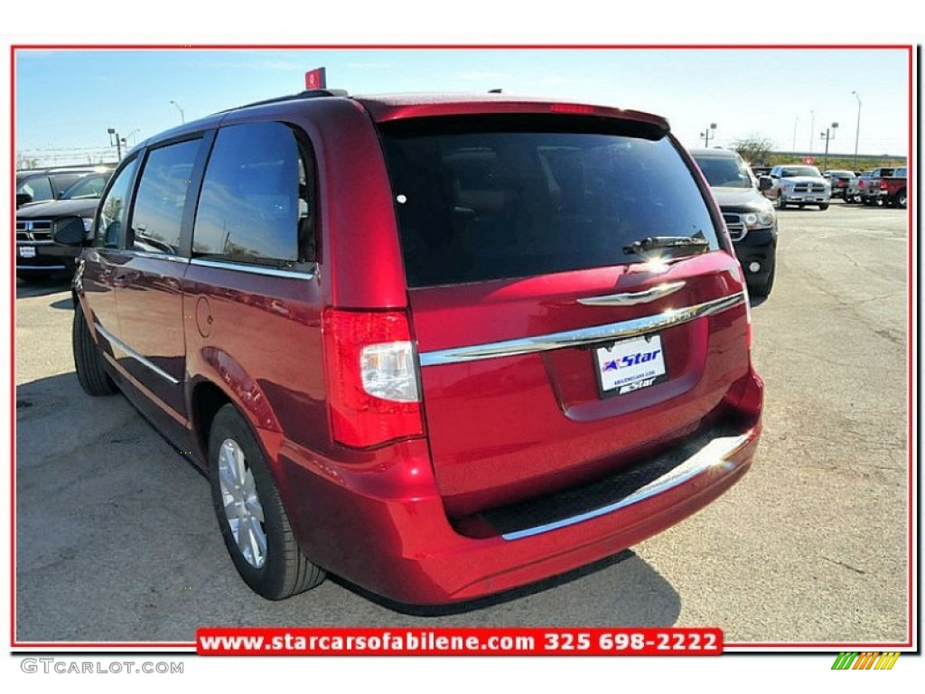 2013 Town & Country Touring - Deep Cherry Red Crystal Pearl / Dark Frost Beige/Medium Frost Beige photo #3
