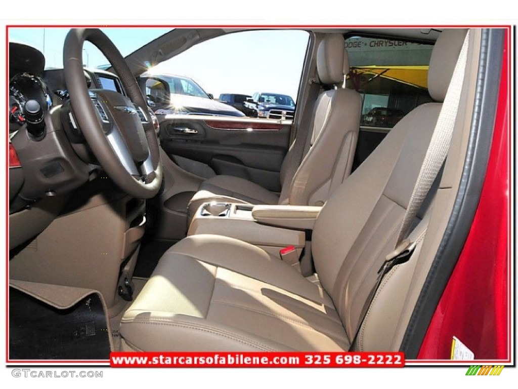 2013 Town & Country Touring - Deep Cherry Red Crystal Pearl / Dark Frost Beige/Medium Frost Beige photo #11