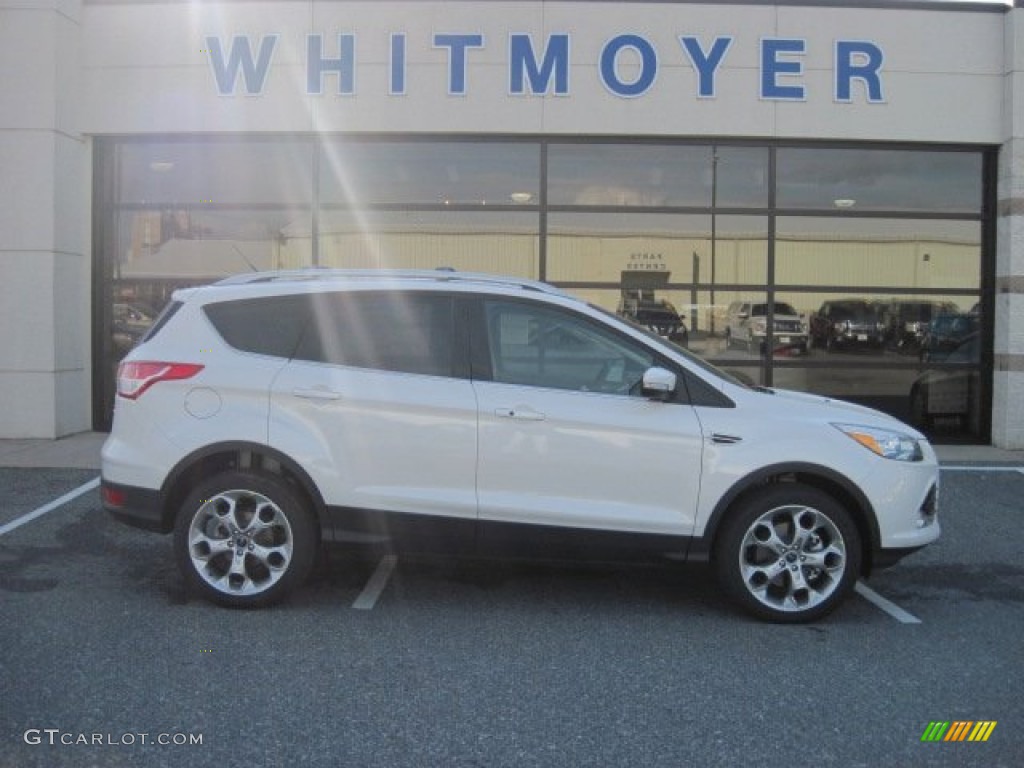 2013 Escape Titanium 2.0L EcoBoost 4WD - White Platinum Metallic Tri-Coat / Charcoal Black photo #1