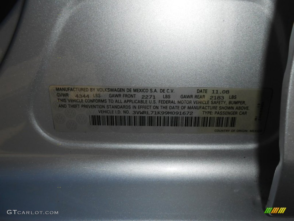 2009 Jetta TDI Sedan - Reflex Silver Metallic / Art Grey photo #35