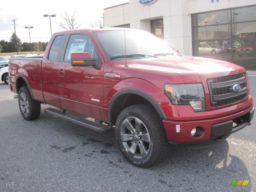 2013 F150 FX4 SuperCab 4x4 - Ruby Red Metallic / Black photo #2