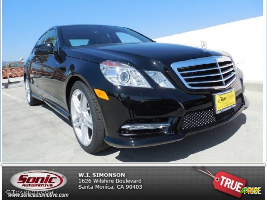 2013 E 350 Sedan - Black / Black photo #1