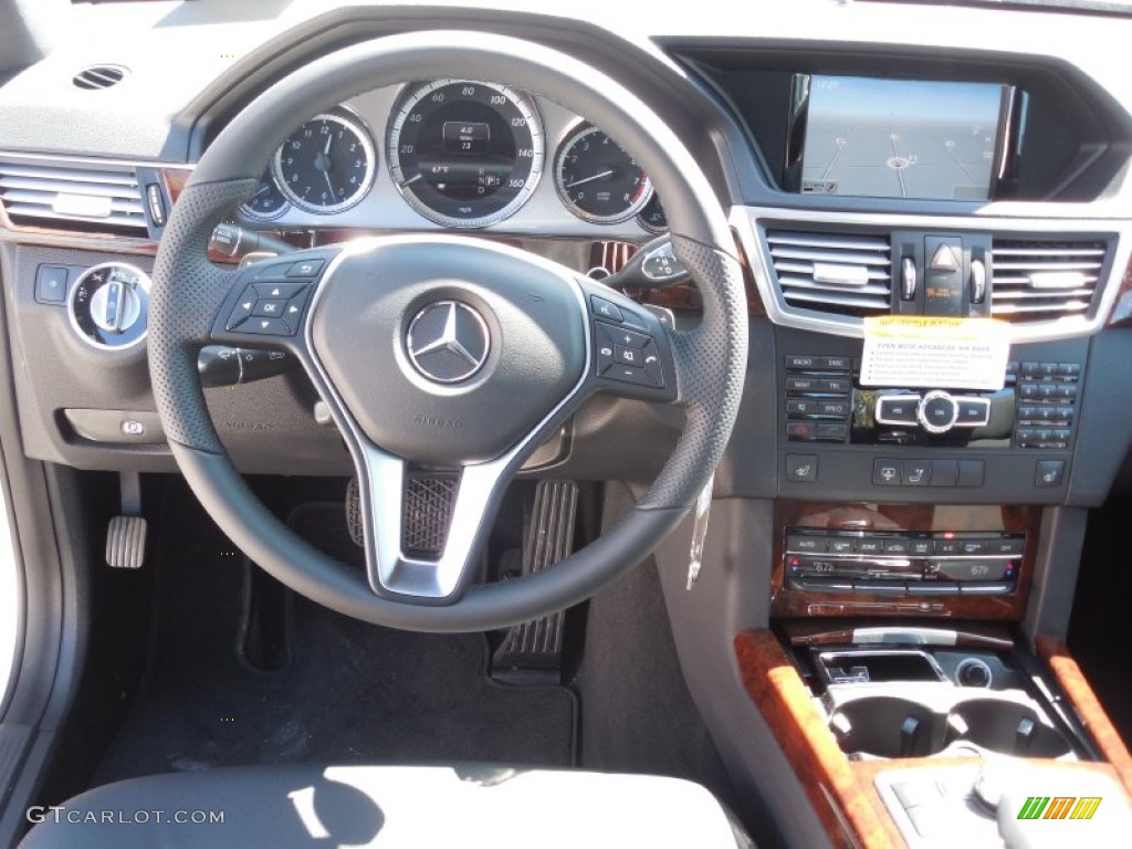 2013 Mercedes-Benz E 350 Sedan Black Steering Wheel Photo #78361731