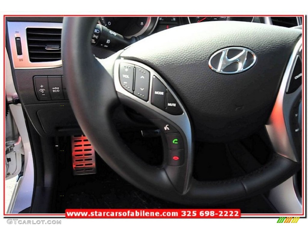 2013 Elantra GT - Shimmering Air Silver / Black photo #17
