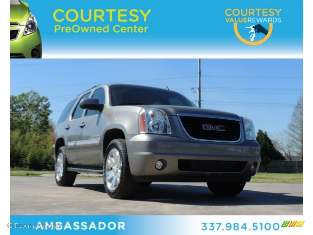 2008 Yukon SLT - Steel Gray Metallic / Light Titanium photo #1