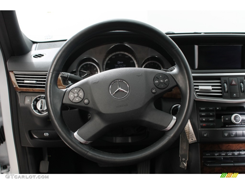 2010 Mercedes-Benz E 350 4Matic Sedan Chestnut Brown Steering Wheel Photo #78365469