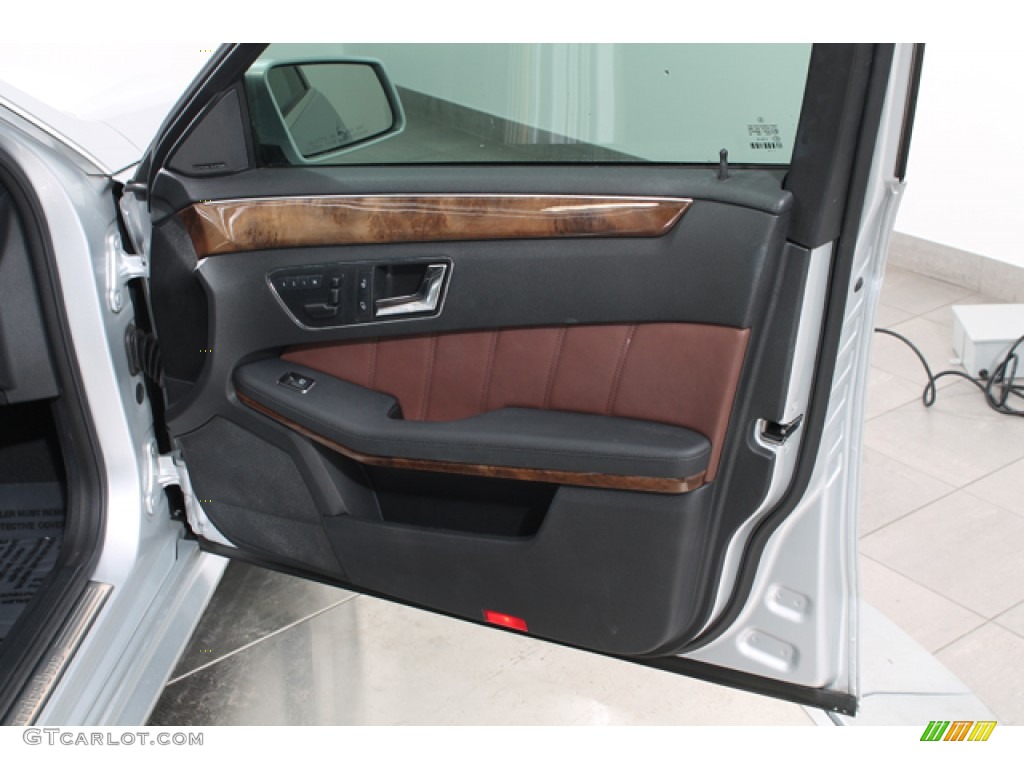 2010 Mercedes-Benz E 350 4Matic Sedan Chestnut Brown Door Panel Photo #78365609