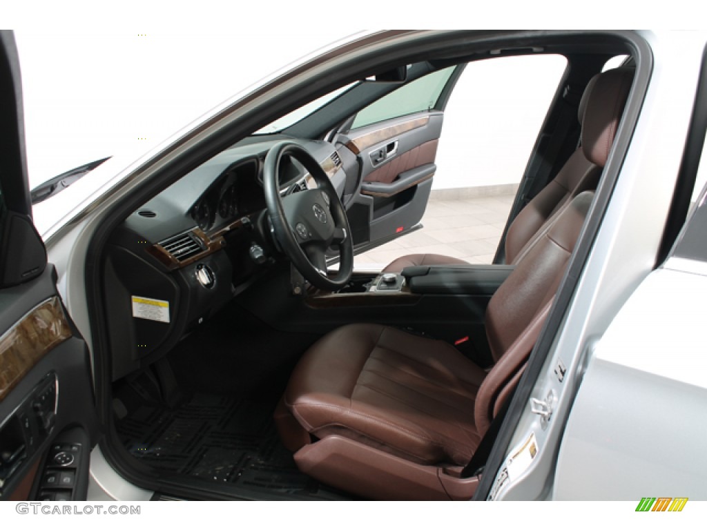 Chestnut Brown Interior 2010 Mercedes-Benz E 350 4Matic Sedan Photo #78365685