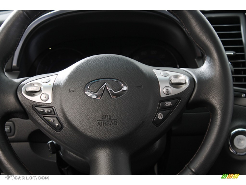 2013 Infiniti FX 37 AWD Graphite Steering Wheel Photo #78366150