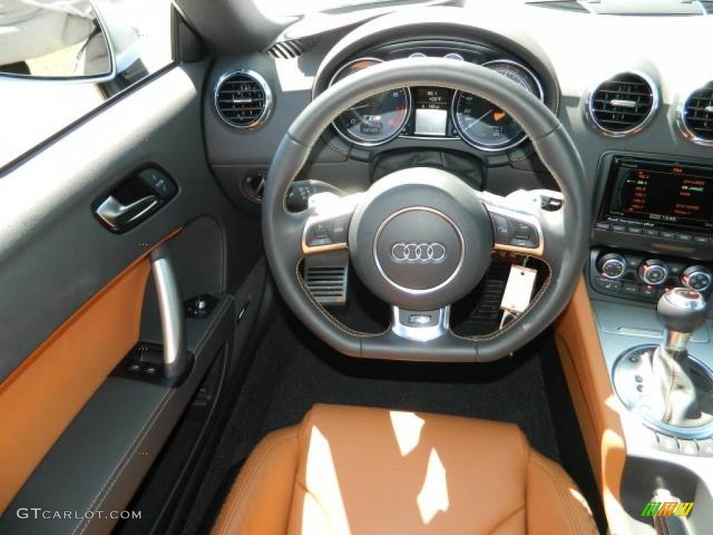 2013 Audi TT S 2.0T quattro Coupe Black Steering Wheel Photo #78366165