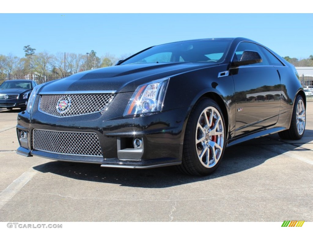 Black Diamond Tricoat 2013 Cadillac CTS -V Coupe Exterior Photo #78368516