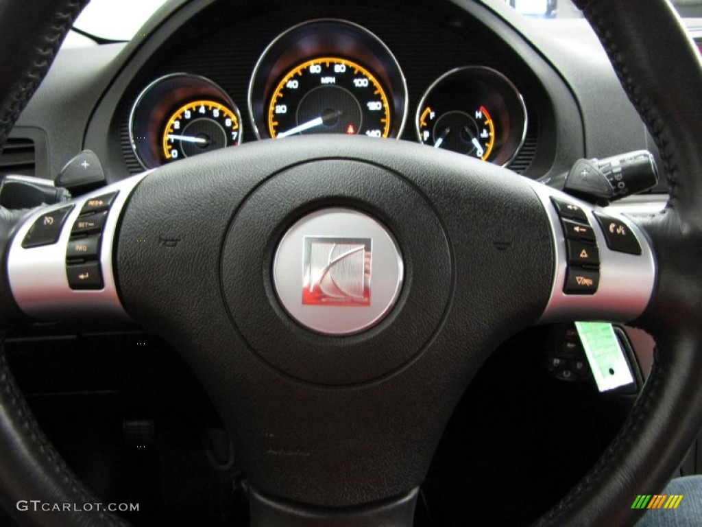 2009 Saturn Aura XR Black Steering Wheel Photo #78369351